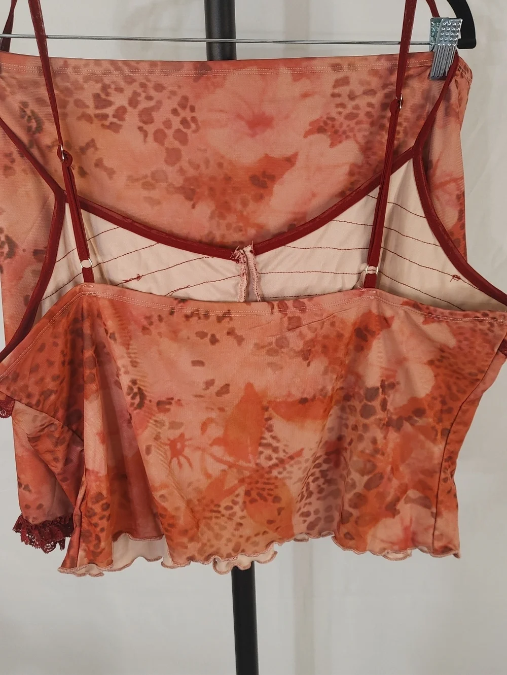 Cider 3xl 2 Piece Lingerie Set Floral Lace Mesh Bralette Mini Skirt NWT